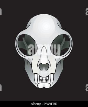 Cat's Skull Stock Vector