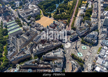 Aerial view Trafalgar Square Stock Photo