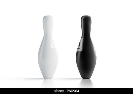 Download Blank black and white bowling ball mock up, top view, 3d ...