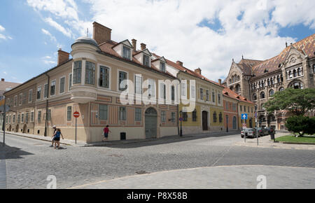 view of the streets of the Buda castle district in Budapest, Hungary Stock Photo