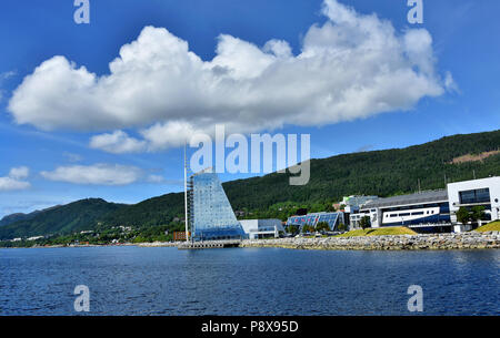 Molde  town in More og Romsdal county, Norway. View from the ferry. Molde  town in More og Romsdal county, Norway. View from the ferry. Stock Photo