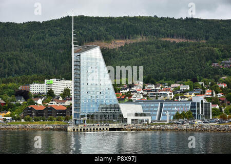 Molde  town in More og Romsdal county, Norway. View from the ferry. Molde  town in More og Romsdal county, Norway. View from the ferry. Stock Photo