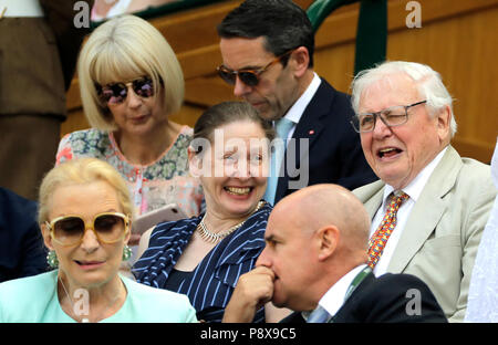 Sir David and Susan Attenborough on day twelve of the Wimbledon ...