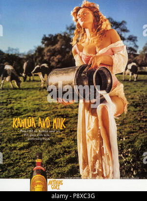 1990s USA Kahlua Magazine Advert Stock Photo