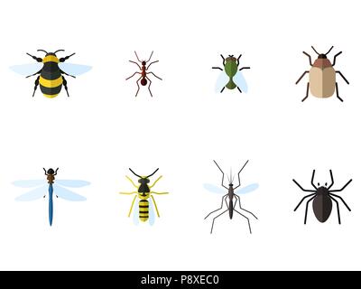 Fly icons set, cartoon style Stock Vector Image & Art - Alamy