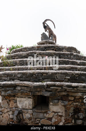 Koumos Stone House and restaurant at Kalyves Crete Stock Photo