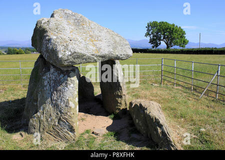 Bodowyr Burial Chamber, Llangaffo, Isle of Anglesey, Wales Stock Photo