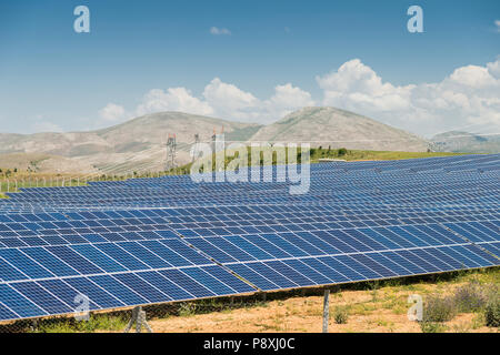 Power plant using renewable solar energy Stock Photo