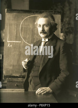 271 Einstein 1921 by F Schmutzer - restoration Stock Photo