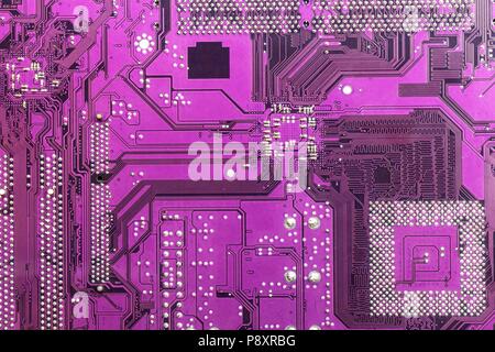 Computer Border Violet System Violet circuit board background of computer motherboard, Circuit board ...