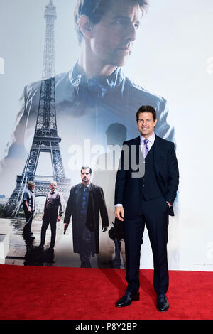 Tom Cruise attending the Mission: Impossible Fallout premiere at the BFI Imax, Waterloo, London. Stock Photo