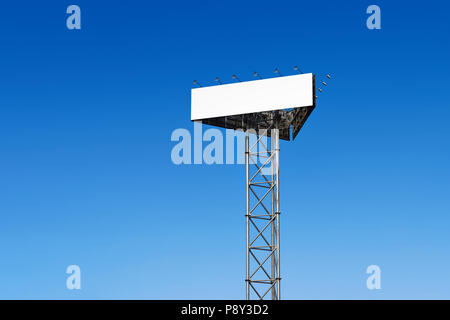 Blank Billboard against a blue sky Stock Photo