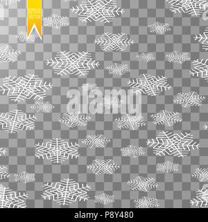 Snowdrop Isometric Vector falling isometric snow effect isolated on transparent background ...