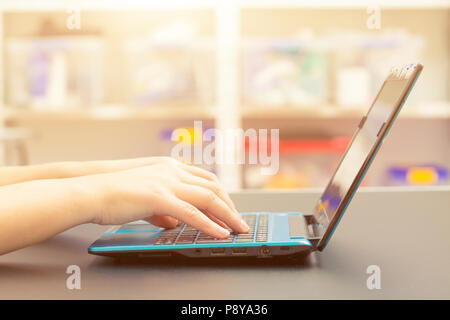 Laptop use. Stock Photo