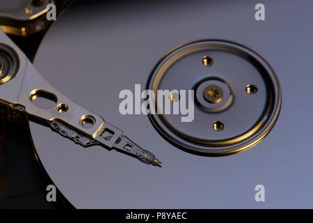 Open hard disk drive (HDD). Stock Photo