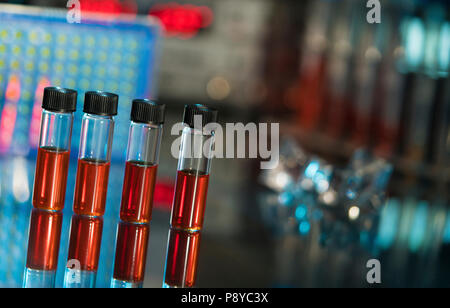 Samples in phials. Stock Photo