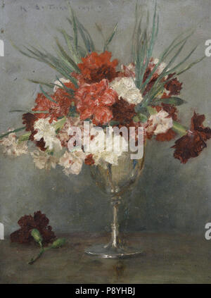 .   329 Henry Scott Tuke - Carnations - a study Stock Photo