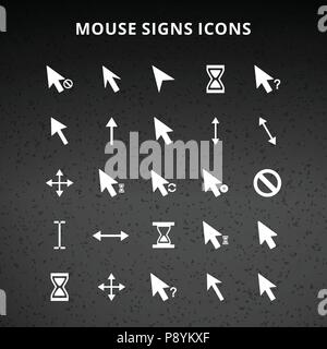 Mouse Sign Icons. For web design and application interface, also useful for infographics. Vector illustration. Stock Vector