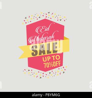 Vector illustration sale poster,banner or flyer of eid mubarak.. For web design and application interface, also useful for infographics. Vector illust