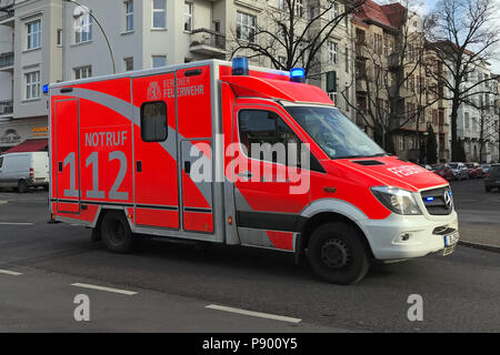 Berlin, Germany, ambulance of the Berlin fire department Stock Photo