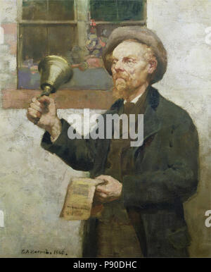 .   333 Edward Atkinson Hornel - The Bellman (1886) Stock Photo