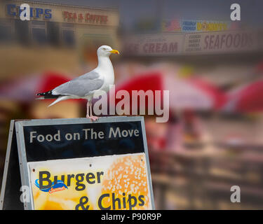 CONCEPT PHOTOGRAPHY: British Seaside Scene Stock Photo