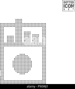 Cigarettes Dot Pattern Icon. Tobacco Shop Dotted Icon Isolated on White Background. Vector Icon of Cigarettes Stock Vector