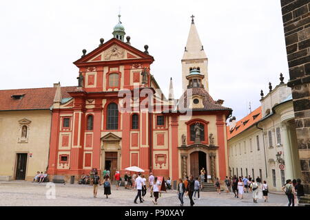 St George's Basilica, St George's Square, Prague Castle, Hradčany, Prague, Czechia (Czech Republic), Europe