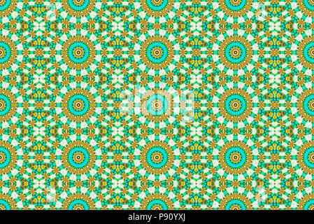 Seamless pattern background, repeating abstract kaleidoscope shape symmetrical backdrop for graphic design Stock Photo