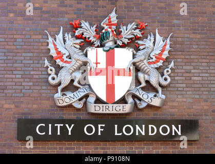 City of London Coat of Arms, London Bridge, London, England, UK Stock ...