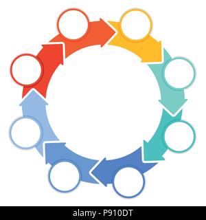 Workflow concept information, illustration Stock Vector