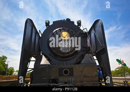 Restored New York central 4-8-2 Mohawk steam locomotive