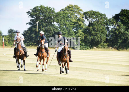 Prince William, the Duke of Cambridge, playing a charity polo match in Norfolk England Stock Photo