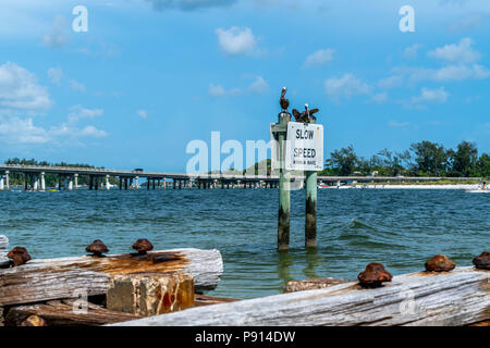 A warm and breezy day at the beach on Anna Maria Island in Southwest Florida. Stock Photo