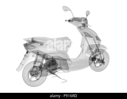 X-ray scooter isolated. 3d render Stock Photo