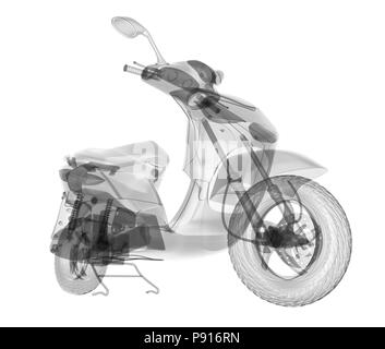 X-ray scooter isolated. 3d render Stock Photo