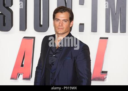 London, UK, 13 July 2018. Henry Cavill attends MISSION: IMPOSSIBLE - FALLOUT, UK Premiere. London, UK. 13/07/2018 | usage worldwide Credit: dpa picture alliance/Alamy Live News Stock Photo