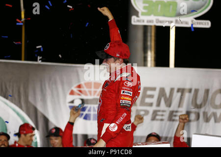 Sparta, Kentucky, USA. 13th July, 2018. Christopher Bell (20) wins the Alsco 300 at Kentucky Speedway in Sparta, Kentucky. Credit: Chris Owens Asp Inc/ASP/ZUMA Wire/Alamy Live News Stock Photo