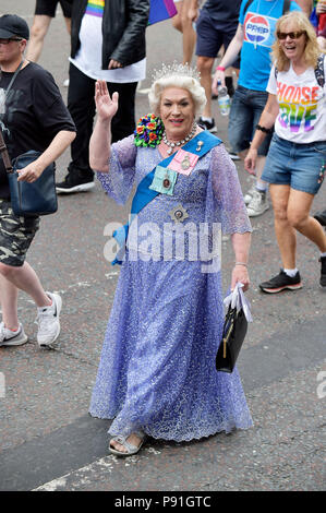 PRIDE Glasgow 2018 PICTURED the walk up St Vincent St, Glasgow. Stock Photo