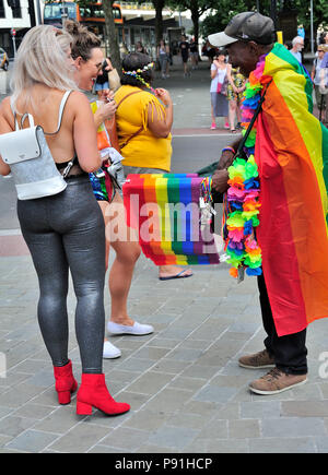 Bristol, UK, 14 July 2018. Gay Pride events around Bristol celebrate LGBTQ pride Credit: Charles Stirling/Alamy Live News Stock Photo
