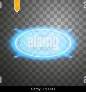 Neon Target isolated. Game Interface Element. Vector illustration Stock Vector
