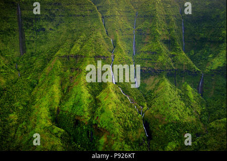 Mount Waialeale known as the wettest spot on Earth, Kauai, Hawaii Stock Photo