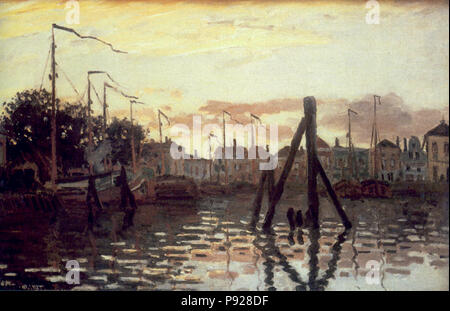 Monet 1871 The Port at Zaandam Stock Photo - Alamy