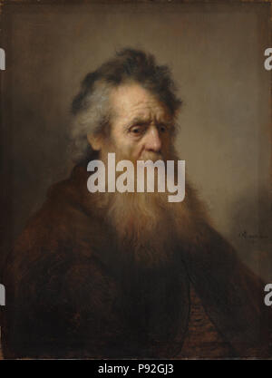 Rembrandt Bearded old man Stock Photo - Alamy
