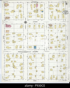 499 Sanborn Fire Insurance Map from Hart, Oceana County, Michigan. LOC sanborn04034 005-6 Stock Photo