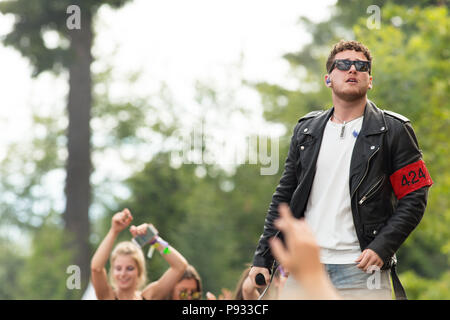 Hip hop star Bazzi peforming at Fvded in the Park at Holland Park in Surrey, BC on July 8th, 2018 Stock Photo