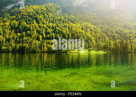 Stunning deep green waters of Konigssee, known as Germany deepest and ...