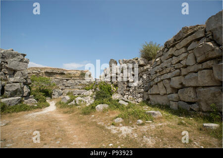 Paths leading through disused Tout quarry sculpture park and nature reserve on the Isle of Portland. Dorset England UK GB Stock Photo