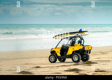 Surf rescue car on patrol on City Beach, Perth, Western Australia Stock ...