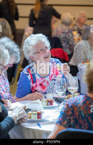 Elderly ladies having afternoon tea Stock Photo - Alamy